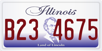 IL license plate B234675