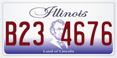 IL license plate B234676