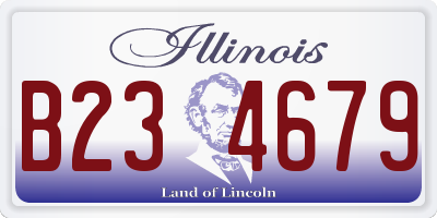 IL license plate B234679
