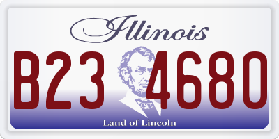 IL license plate B234680