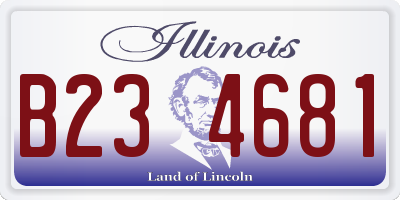 IL license plate B234681
