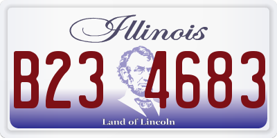 IL license plate B234683