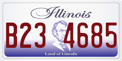 IL license plate B234685
