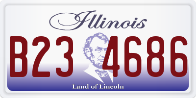 IL license plate B234686