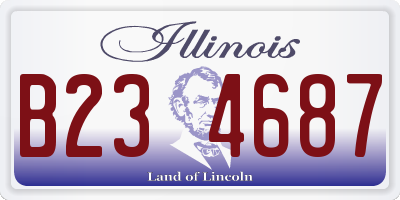 IL license plate B234687