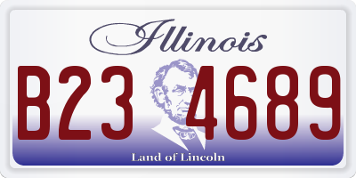 IL license plate B234689