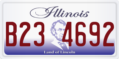 IL license plate B234692