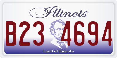 IL license plate B234694