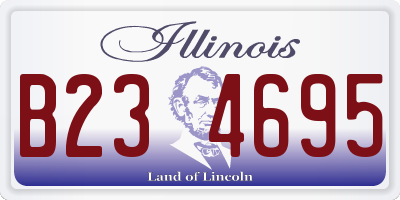 IL license plate B234695
