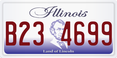 IL license plate B234699