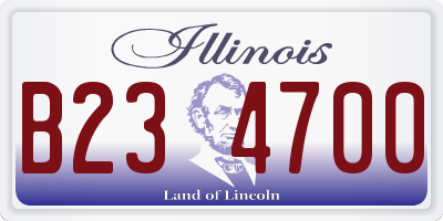 IL license plate B234700