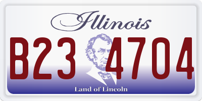 IL license plate B234704