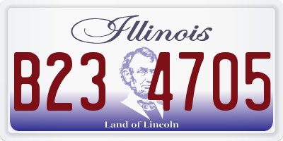 IL license plate B234705