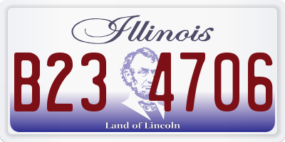 IL license plate B234706