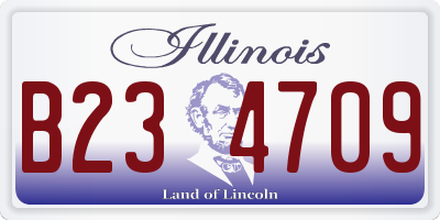 IL license plate B234709
