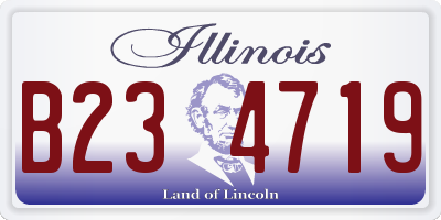 IL license plate B234719