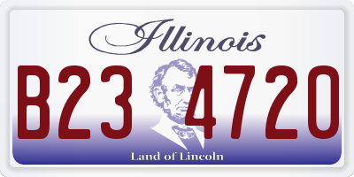 IL license plate B234720