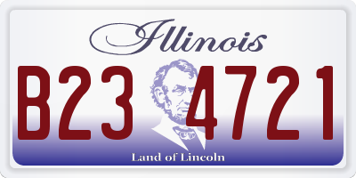 IL license plate B234721