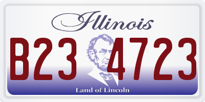 IL license plate B234723