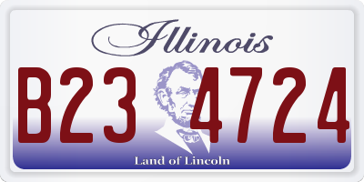 IL license plate B234724