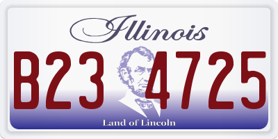 IL license plate B234725