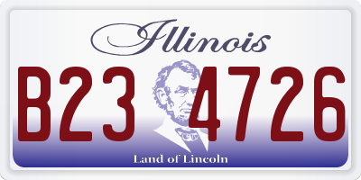 IL license plate B234726