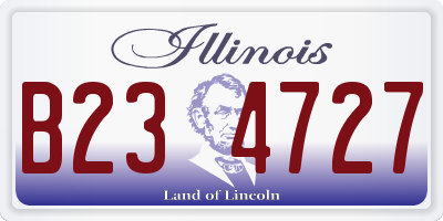 IL license plate B234727
