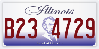 IL license plate B234729