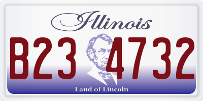 IL license plate B234732