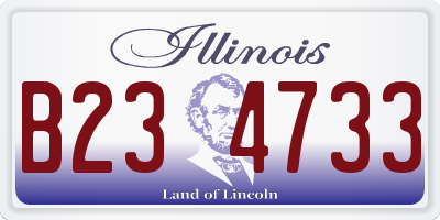 IL license plate B234733