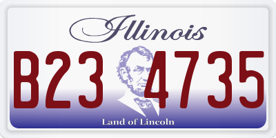 IL license plate B234735