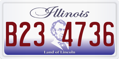 IL license plate B234736