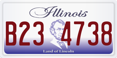 IL license plate B234738