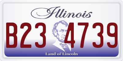 IL license plate B234739