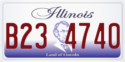 IL license plate B234740