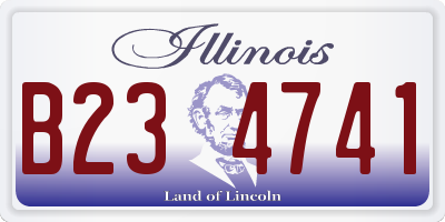 IL license plate B234741