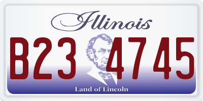IL license plate B234745