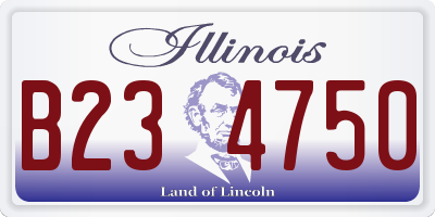 IL license plate B234750