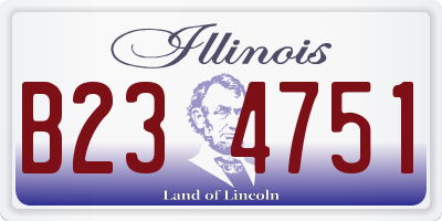 IL license plate B234751