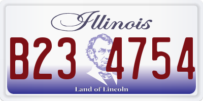 IL license plate B234754