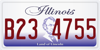 IL license plate B234755