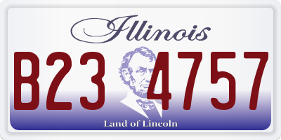 IL license plate B234757