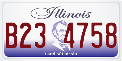 IL license plate B234758