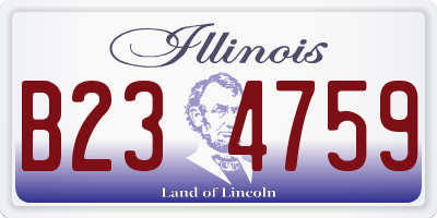 IL license plate B234759
