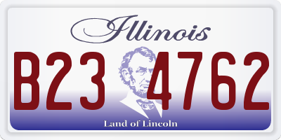 IL license plate B234762