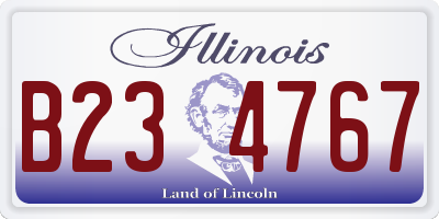 IL license plate B234767
