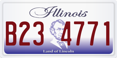 IL license plate B234771