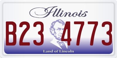 IL license plate B234773