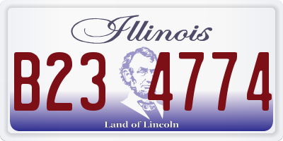 IL license plate B234774