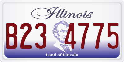 IL license plate B234775